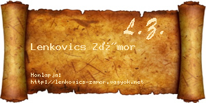 Lenkovics Zámor névjegykártya
